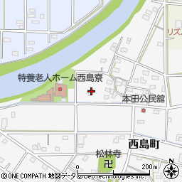 静岡県浜松市中央区西島町77周辺の地図