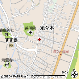 静岡県牧之原市須々木423周辺の地図