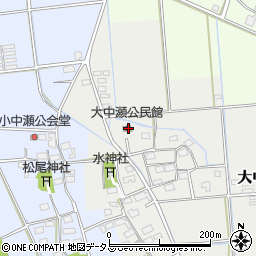 静岡県磐田市大中瀬172周辺の地図