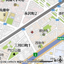 兵庫県神戸市兵庫区兵庫町2丁目3-9周辺の地図