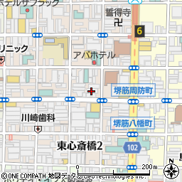 日本キリスト教団　島之内教会周辺の地図