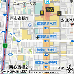 マクドナルド西心斎橋店周辺の地図