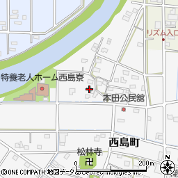 静岡県浜松市中央区西島町74周辺の地図