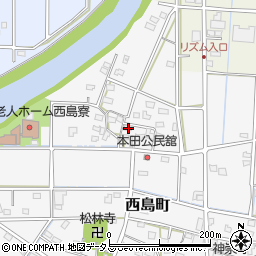 静岡県浜松市中央区西島町58周辺の地図