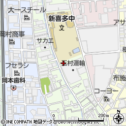 大阪府東大阪市新喜多周辺の地図