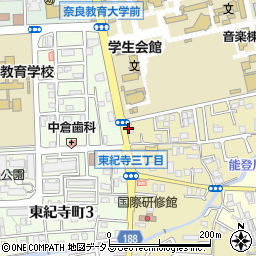 ほっかほっか亭　奈良教育大前店周辺の地図