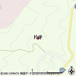 奈良県山辺郡山添村片平周辺の地図