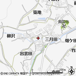 愛知県田原市仁崎町（出雲田）周辺の地図