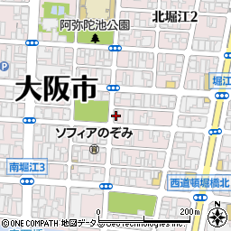 DEVI 堀江店周辺の地図