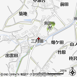 愛知県田原市仁崎町三月田1周辺の地図