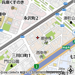 兵庫県神戸市兵庫区兵庫町2丁目3-6周辺の地図