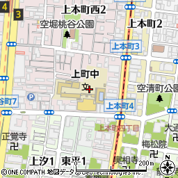 大阪府大阪市中央区上本町西周辺の地図