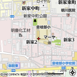 大阪府東大阪市新家周辺の地図