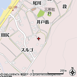 愛知県田原市野田町周辺の地図
