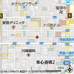 エクセル東心斎橋パーキング周辺の地図