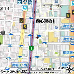 大阪府大阪市中央区西心斎橋2丁目18-3周辺の地図