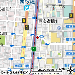 大阪府大阪市中央区西心斎橋2丁目18-2周辺の地図