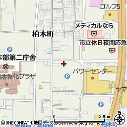 奈良県奈良市柏木町周辺の地図
