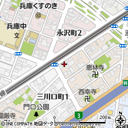 兵庫県神戸市兵庫区兵庫町2丁目3-18周辺の地図