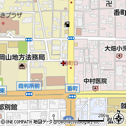 岡山弁護士会館周辺の地図