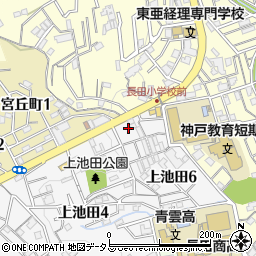 上池田テラスハウス周辺の地図