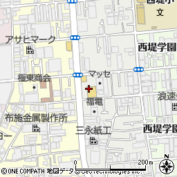ツルハドラッグ東大阪西堤店周辺の地図