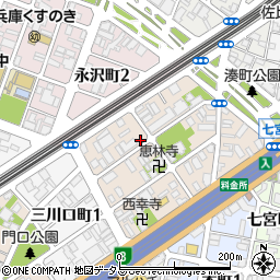 兵庫県神戸市兵庫区兵庫町2丁目3-3周辺の地図