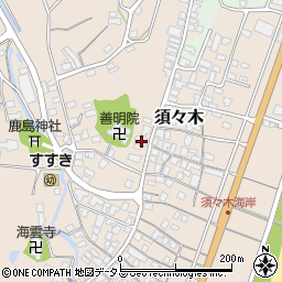 静岡県牧之原市須々木346-1周辺の地図