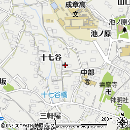 愛知県田原市田原町十七谷106周辺の地図
