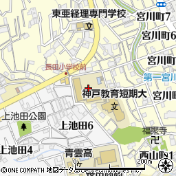 兵庫県神戸市長田区西山町2丁目4周辺の地図