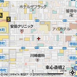 大阪府大阪市中央区東心斎橋1丁目15-23周辺の地図