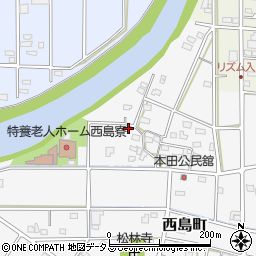 静岡県浜松市中央区西島町84周辺の地図