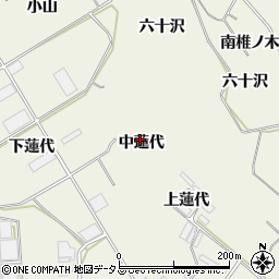 愛知県豊橋市杉山町中蓮代周辺の地図