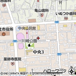 岡山県総社市中央3丁目5周辺の地図
