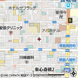 大阪府大阪市中央区東心斎橋1丁目15-2周辺の地図