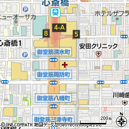PAUL 大丸心斎橋店周辺の地図