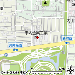 宇内金属工業株式会社　花園工場周辺の地図