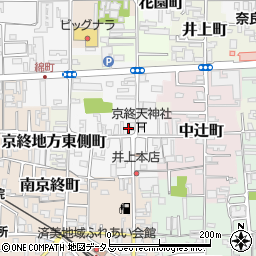 奈良県奈良市北京終町周辺の地図