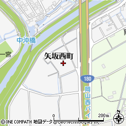 岡山県岡山市北区矢坂西町周辺の地図