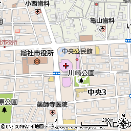 総社市総合文化センター周辺の地図