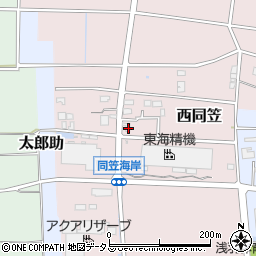 静岡県袋井市西同笠882-1周辺の地図