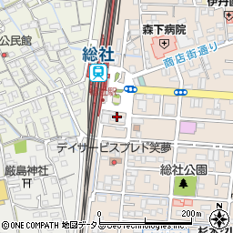 岡山県総社市駅前2丁目1周辺の地図