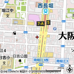 ダイコク西長堀１００円ショップ周辺の地図
