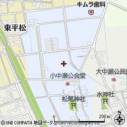 静岡県磐田市小中瀬周辺の地図