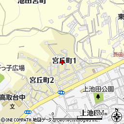兵庫県神戸市長田区宮丘町周辺の地図