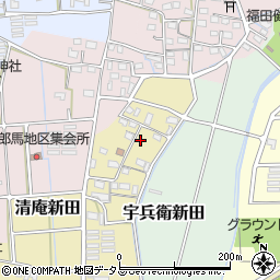 静岡県磐田市清庵新田21周辺の地図