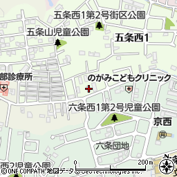 奈良県奈良市五条西1丁目36-15周辺の地図