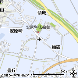 愛知県田原市豊島町梅硲19周辺の地図