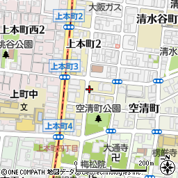 天王寺清水谷郵便局 ＡＴＭ周辺の地図
