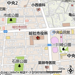 岡山県総社市周辺の地図